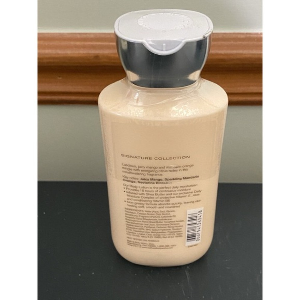 BATH & BODY WORKS MANGO MANDARIN Shea & Vitamin E LOTION 8 Oz Sealed And Retired - Picture 2 of 2